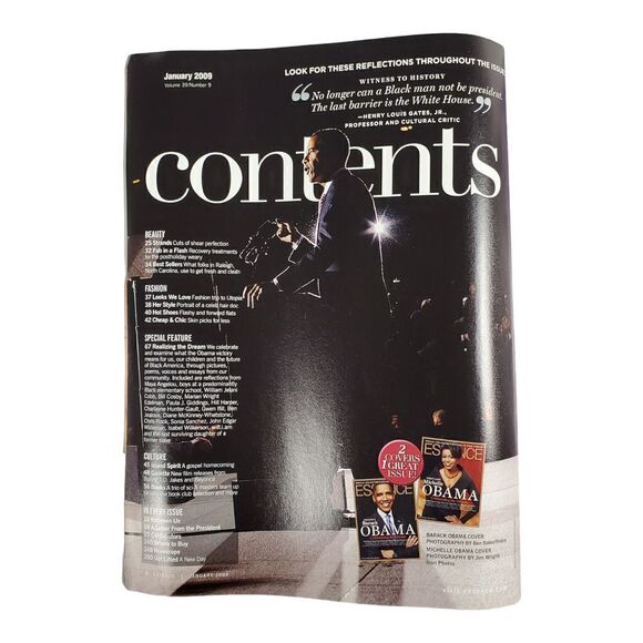Essence Magazine 2009 Barack Obama Special Collector's Edition 56 Page Tribute - Picture 3 of 7